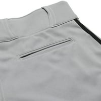 Bejzbolske hlače s otvorenim dnom s pletenicom, za odrasle od 2NB, sive s crnom pletenicom