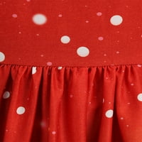 Ženska seksi Božićna haljina s printom Djeda Božićnjaka, Midi božićne haljine u boji, ženske večernje haljine
