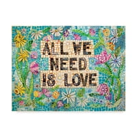 Zaštitni znak likovna umjetnost 'Sve što trebamo je ljubav cvjetna umjetnost charlsie kelly