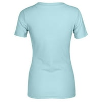 Košulje za žene, Ženska ljetna Rebrasta pletena majica, majice s majicama, casual elegantna majica s rebrastom