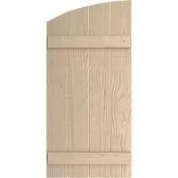 Timbertanska stolarija, pjeskarena, s četiri spojene ploče, s eliptičnim gornjim drvenim kapcima, obložena smeđom