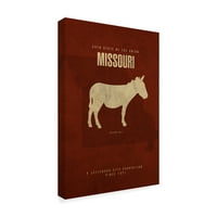 Zaštitni znak likovna umjetnost 'Državna životinja Missouri' platno umjetnost Red Atlasa dizajna