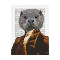 Zaštitni znak likovna umjetnost 'Kapetan Otter' platno umjetnost Fab Funky