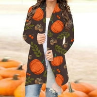 Womens Halloween drapiran kimono kardigan dugi rukavi otvoreni prednji prednji ležerni pletenik kaputa meko nadmaše,