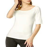 Jedinstveni prijedlozi Ženski ugrađeni pulover kratkih rukava s okruglim vratom