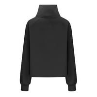 Predimenzionirana majica za žene skraćeni džemper sa stojećim ovratnikom kaput dugih rukava pulover od flisa A-Lister