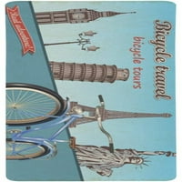 Vintage biciklistička tura vrlo proširena velika igraća podloga za miša podloga za radnu površinu podloga za tipkovnicu