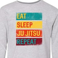 Inktastične borilačke vještine jede spavanje ju JITSU Ponavlja majica s dugim rukavima za mlade