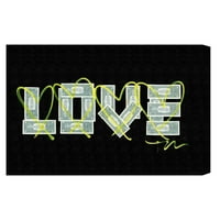 Wynwood Studio tipografija i citati zidne umjetničke platnene otiske 'Dollar Love' Ljubavni citati i izreke -