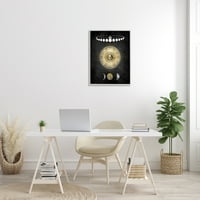 Stupell Industries Astrološko sunce ciklus tradicionalni Mjesečevi simboli, 30, dizajnirao Oliver Jeffries