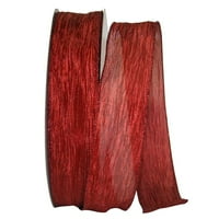 Papirna Božićna crvena Najlonska mrežasta vrpca, 50m 2,5 inča, 1 pakiranje