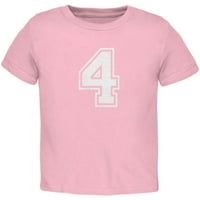 Rođendanski dječji dres 4. četvrta svijetlo ružičasta majica za djecu - 2T