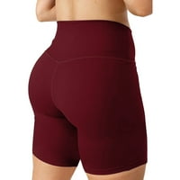 Joga kratke hlače za žene, podstavljene Ženske kratke hlače za trčanje, brze suhe joga kratke hlače s džepovima