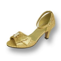 ELISA cipele za večernju širinu ženskog širine za vjenčanje, maturant i večeru zlato 6