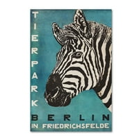 Zaštitni znak likovna umjetnost 'Berlin zebra' platno umjetnost vintage kolekcije jabuka