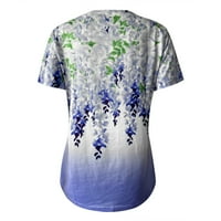 Ženske majice s izrezom u obliku slova u plus, slatki ljetni vrhovi s cvjetnom čipkom, ženske Ležerne ljetne košulje,