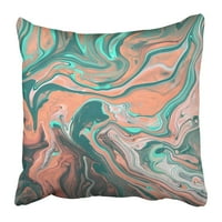 Šarena apstraktna zelena i narančasta boja Mi mramorni dizajn suvremena slika jastuka jastuka