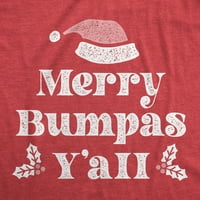 Majčinski veseli bumpas ti trudnoća majica smiješna božićna zabava najava za bebe majice