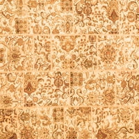 Ahgly Company Unutarnji kvadratni patchwork narančaste prostirke prijelazne površine, 5 'Trg