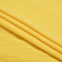 Muške majice s ovratnikom s kopčom, široka ležerna odjeća kratkih rukava, žuta Veličina
