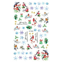 3. zimske naljepnice za nokte naljepnice Djed Mraz Snjegović slatki crtani Božićni klizači za dizajn noktiju gel