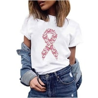 Majica za svijest o raku dojke za žene majica s vrpca
