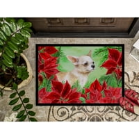 1345 $ Chihuahua poinsettas prostirka za vrata, prostirka za dom ili prostirka za dobrodošlicu na otvorenom