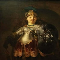 Bellona, drevna rimska božica rata, plakat Rembrandta van Rijna