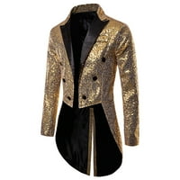 Rasprodaja Plus veličine Muška jesen / zima modna osobnost ležerni sako sa šljokicama zlatni