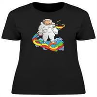 Ženska majica s uzorkom duginog medvjeda astronauta-slika iz mumbo - a, ženska mumbo-Plus Size