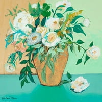 Maria, Robin Black Modern Framed muzejski umjetnički ispis pod nazivom - Vaza bijelih ruža