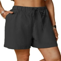 Ženske kratke hlače u donjem rublju, Mini hlače s elastičnim strukom, modne kratke ljetne hlače u crnoj boji