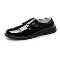 Cipele za dječake; udobne ravne mokasine od prave kože; školske mekane mokasine s okruglim prstima; Uniforma;