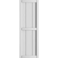 Ekena Millwork 1 2 W 30 H TRUE FIT PVC, četiri ploče uokvirena ploča-n-batten kapke, bijele