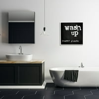 Stupell Industries Oprite lijepo, molimo kupaonicu Black White, 24, dizajn Jaxn Blvd
