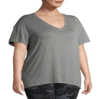 Terra & Sky Women's Plus Size Super mekana majica s kratkim rukavima s kratkim rukavima