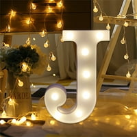 Umitay daljinski upravljač abeceda slova LED Svjetla svijetlo bijele plastične slova stoji