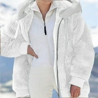 Over-the-top Ženski kaput Plus Size jakna zimski topli široki plišani kaput s kapuljačom s patentnim zatvaračem