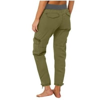 PBNBP teretne hlače za žene visoke struke plus hlače ljetne casual a-line dnevni boravak hlače za čišćenje hlača