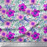 Pamučna tkanina od batista s cvjetnim tiskom i tropskim lišćem iz about-a
