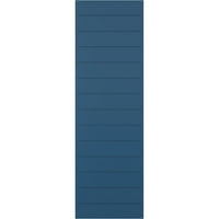 Ekena Millwork 18 W 62 H TRUE FIT PVC Horizontalni sloj Moderni stil Fiksni nosači, SOJOURN BLUE