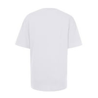 Usmixi Womens Tops Ljetni kratki rukavi za print majice za tiskane majice casual labave fit lagane bluze medicinske