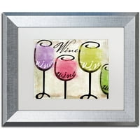 Zaštitni znak likovna umjetnost Degustacija vina III Canvas Art by Color Bakery White Matte, Silver Frame