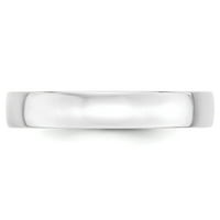 Kvalitetni zaručnički prsten od bijelog zlata od 14 karata, lagan i udobne veličine - veličina 11,5