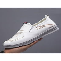 LUMONTO MEN FLATS Comfort Casual Cipele Slip na Loafers Ne-Slip Boat Shoe Business Lagana bijela 8.5