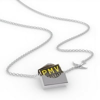 Ogrlica za ormarić PMV aerodromska koda za Margeritu u srebrnoj omotnici Neonblond