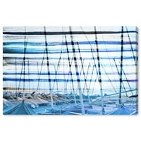 Wynwood Studio Nautical and Coastal Modern Canvas Art - Plava izvrsna scena jedrilice, zidna umjetnost za dnevnu