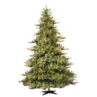 Umjetno božićno drvce od miješanog rustikalnog bora od 10', prozirne mini svjetiljke od 10'
