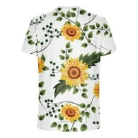 Muške košulje bez granica rasprodaja Plus size ležerni pulover s okruglim vratom s cvjetnim 3-inčnim digitalnim