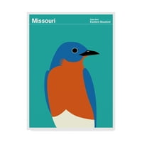 Zaštitni znak likovne umjetnosti 'Missouri Bird Bluebird' platno umjetnost po zbirci tiska - umjetnik